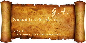 Gasparics Arián névjegykártya